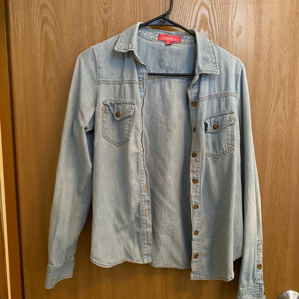 Forever 21 Jean Cardigan